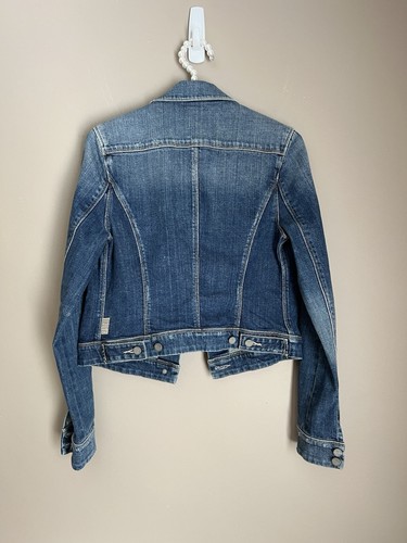Paige Women's Small Wash Button Front Denim Jacket - Picture 2 of 7