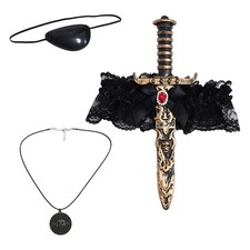 Disfraz de pirata espada pirata con arco de encaje conjuntos de pirata espada juegos con disfraces accesorios de vestir