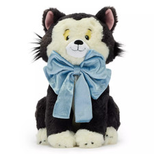 Disney Store Japan Figaro Plush Doll with Bow 12 1/2" Pinocchio Disney Parks