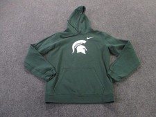 Michigan State Spartans Hoodie Sweatshirt Men S Green Pullover Nike Logo Sport