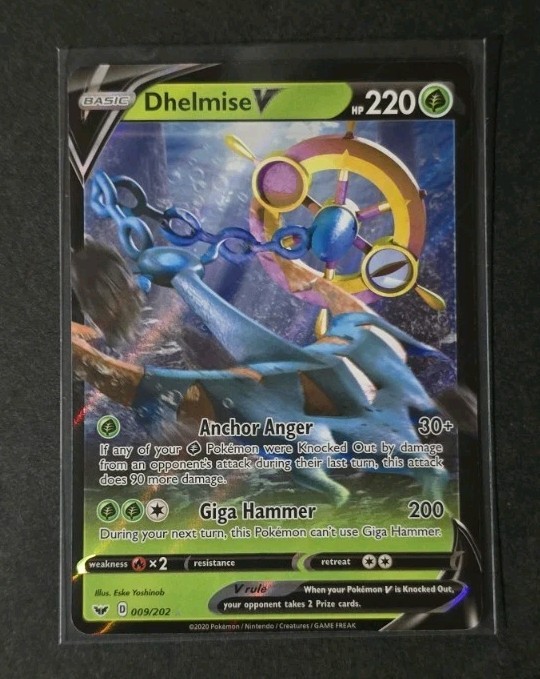 Dhelmise V 009/072 Shining Fates Ultra Rare Holo Full Art Pokemon TCG NM