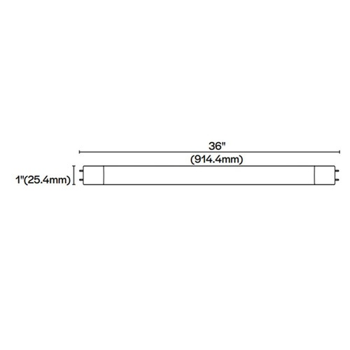 LED T8 Quick Connect Linear Tube 36in 11W 5000K Type A (Direct Connect) 110-277V - Picture 4 of 4