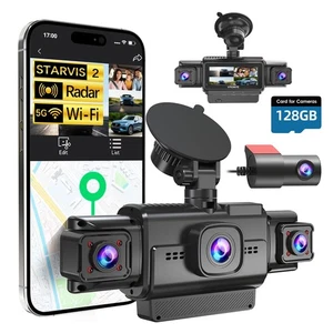 Cam avant et arrière Dash, 4-Channel 360° Couverture Voiture Dash Camera avec STARVIS 2