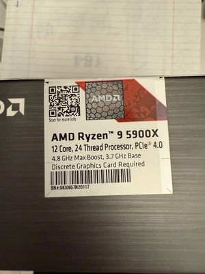 AMD Ryzen 9 5900X Desktop Processor (4.8GHz, 12 Cores