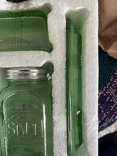 RSVP International Depression Style Salt/Pepper & Butter Dish Set BRAND NEW!