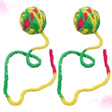 2Pcs Cat Woolen Yarn Ball Toy Interactive Toys Cat Chewing Ball Toy Cat Teaser