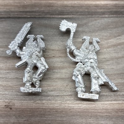 Vintage Metal Khorne Berserkers Chaos Space Marines Warhammer 40K Citadel OOP