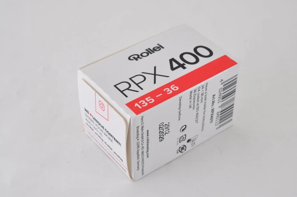 Rollei RPX 400 35 毫米黑白负片 36 有效期至全新黑白 ISO 400 德语 — 第 4/4 张图片