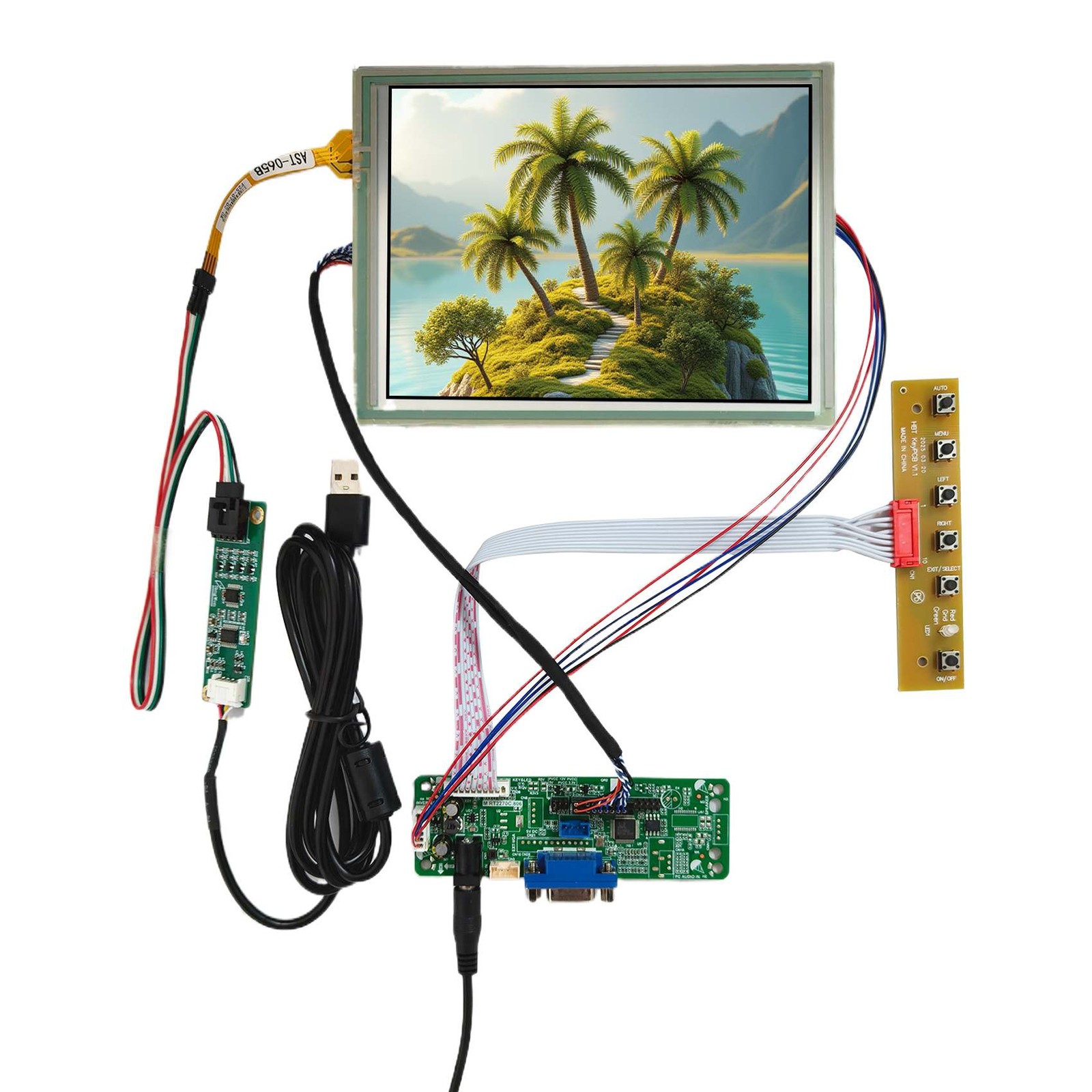 6.5"" G065VN01 V2 640x480 800 ntis LCD Resistive Touch Screen & VGA Control Board