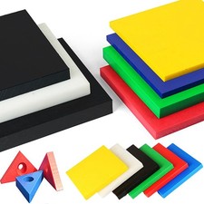 Nylon 6/66/MC Acetal POM C sheet/block. 8-50 mm Thick Black/White/Green/Blue