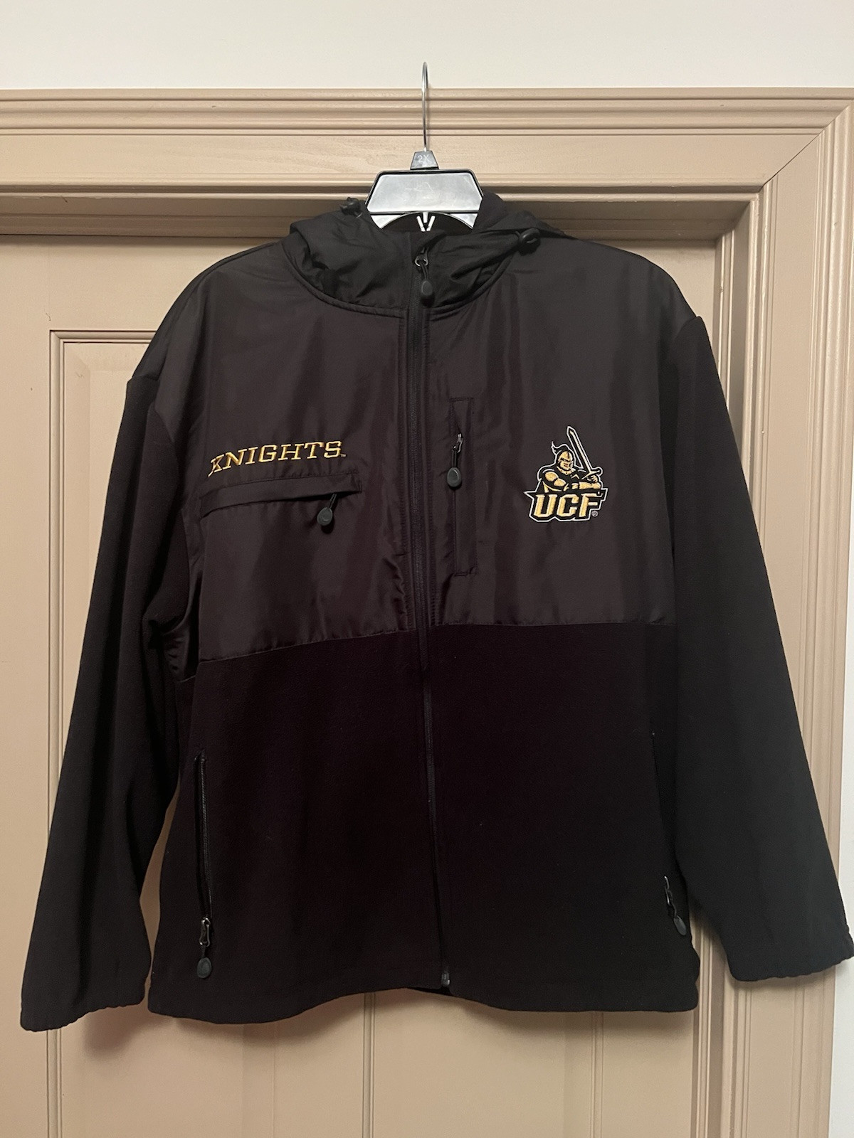 UCF Knights Mens XL NCAA Fleece Lined Zip Hooded Jacket