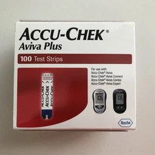 100 Accu-Chek Aviva Plus Test Strips Exp 09/30/2026 - MINT CONDITION