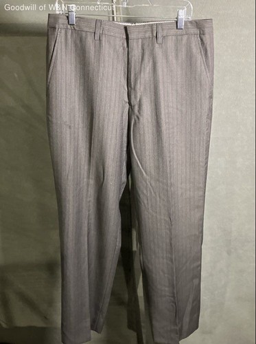 Etro Men's Brown Pinstripe Wool Dress Pants Made in Italy Sz 52
