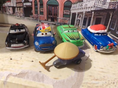5 Cars Lot Disney Pixar Zen Master Sheriff Ronnie Dell Edwin Kranks Doc Hudson