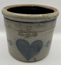 Rowe Pottery Crock Salt Glaze Heart
