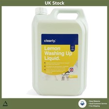 5L Concentrated Natural Lemon Dishwashing Liquid - Eco-Friendly Stain Remover 3.40 per litre
