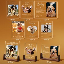 Personalized Pet Memorial Gifts, Dog Memorial Pet Custom Dog Acrylic Photo Frame