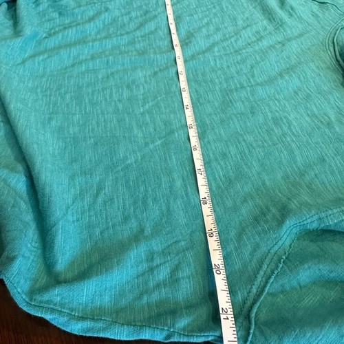 NWT We The Free Arden Tee Teal Green Long Sleeve Oversized Top 100% Cotton Sz XS - Picture 13 of 15