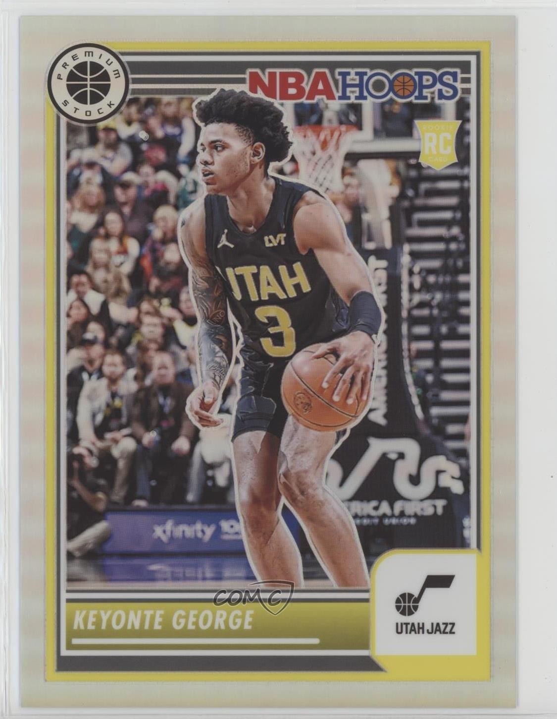 2023 NBA Hoops Premium Stock Box Toppers Silver Prizm Keyonte George Rookie RC