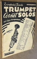 Everybody’s Favorite Trumpet Cornet Solos Jay Arnold Amsco Music VG 