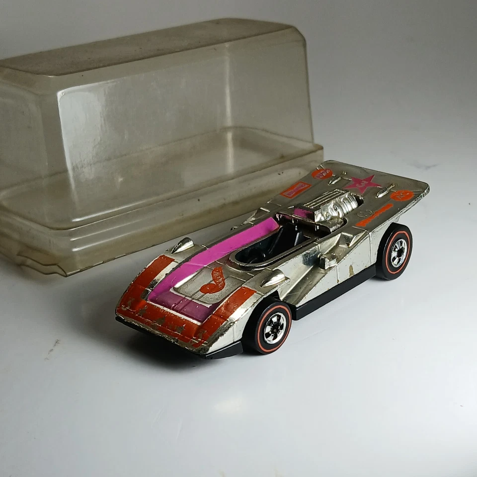Rolo a vapor Hot Wheels Vintage Super Chromes Redline laranja e ameixa Kong 1976 - Imagem 2 de 4