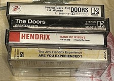 The Doors Jimi Hendrix Rock Cassette Lot: L.A. Woman, Greatest Hits, Band of