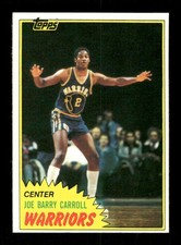 1981-82 Topps #71W West Joe Barry Carroll  RC NM or better BXCP71