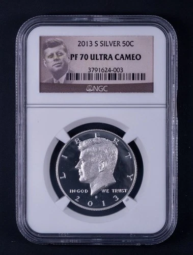2013-S Silver Kennedy Half Dollar Proof NGC PF70 Ultra Cameo BB003