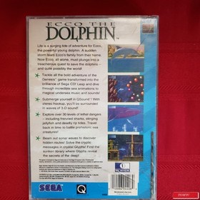 Ecco the Dolphin (Sega CD, 1993) Jewel Case Complete Manual (Working)