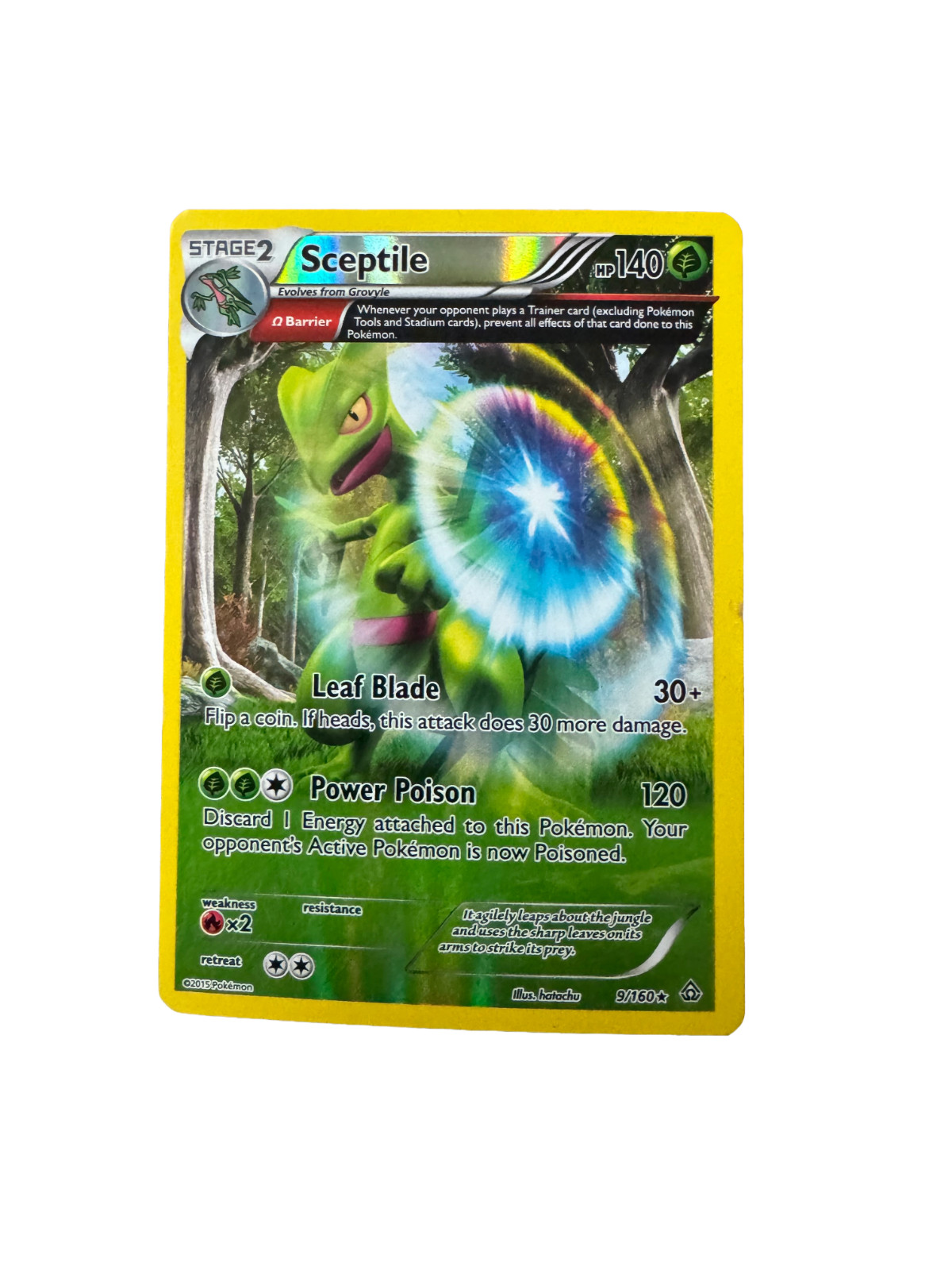 Pokemon TCG 2015 Omega Sceptile 9/160 Primal Clash Rev Holo LP