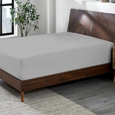 100 Combed Cotton Prewashed Jersey Knit Fitted Sheet only - Snug Fit, Stay i...