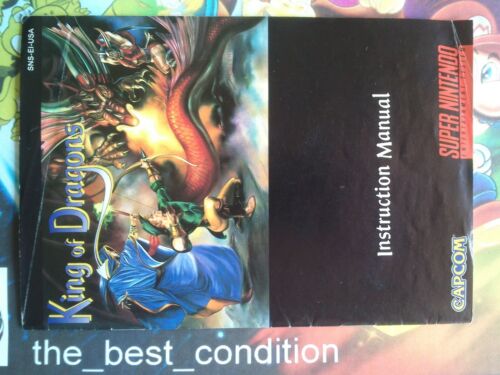 Manual KING OF DRAGONS (Capcom) ●8.5/10● NTSC-U/C SNES SUPER NINTENDO BEST PRICE - Imagen 1 de 3