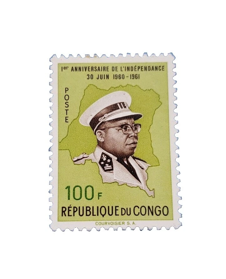 Sellos de Congo ligeramente con Bisagras