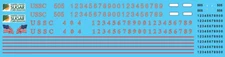 N Scale - US Sugar Locomotive Gray Numbers Decals