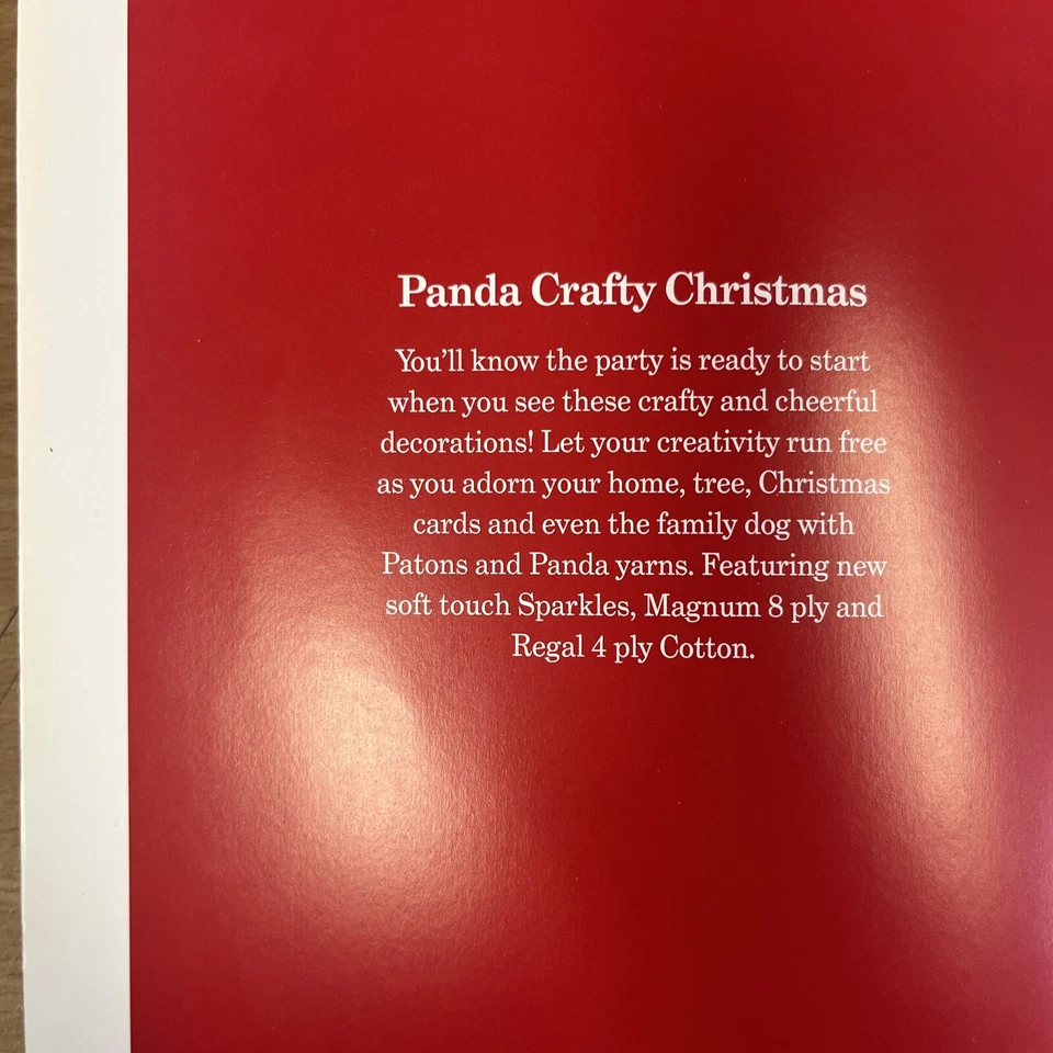 Crafty Christmas PB Book 13 Easy Knit & Crochet Patterns Projects Patons - Image 3 of 4