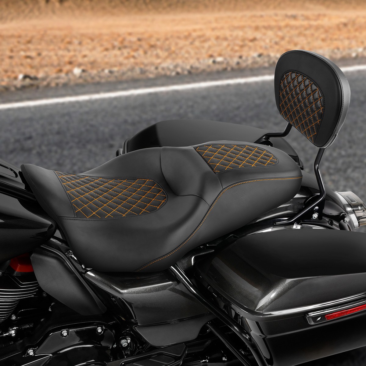 Harley-Davidson バディシート Driver Passenger Seat Rear Pad Fit For Harley Touring CVO