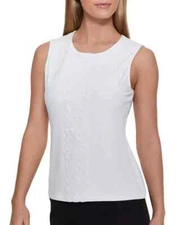 NWT Tommy Hilfiger Ivy Sleeveless Top Authentic MEDIUM Ivory Retail price: $49