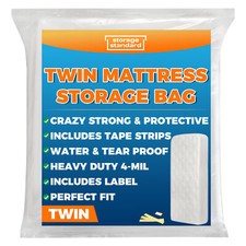 Storage Standard Twin Mattress Storage Bag - Waterproof Reusable Mattress Bags