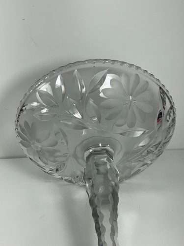 Antique American Brilliant Diasy Cut Glass Tall Compote Dish 9 in. - Picture 9 of 10