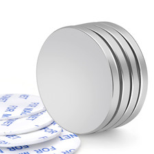 Strong Neodymium Disc Magnets with Double Sided Adhesive, Powerful
