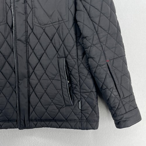 TUMI Jacket Mens M Diamond Quilted Puffer Insulated Full Zip Hiking Black - Picture 8 of 22