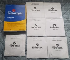 Intuit Turbo Tax 2020 2x-Premier, 3x-Standard, 1-Basic, 1-Home & Business