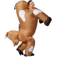 Selbstaufblasbares Unisex Kostüm Pferd BlowUp aufblasbar Fasching Karneval