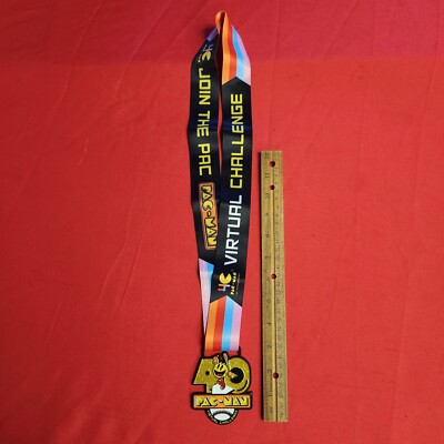 Bandai Namco PAC-MAN 40th Virtual Challenge Metal Medallion Pendant with Lanyard