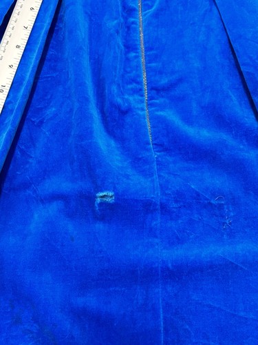 Vintage 50s 60s Dress Blue Velvet made in Milan Italy Size S - Picture 6 of 6