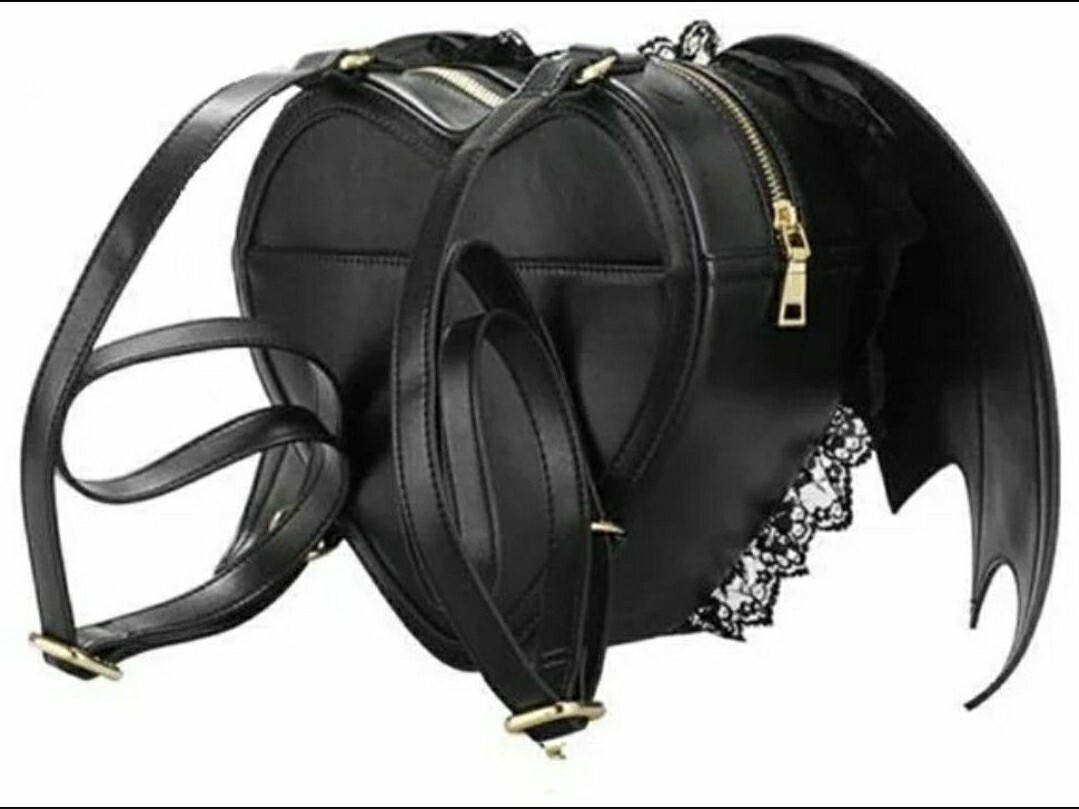 Women Girl Punk Backpack Novelty Bat Wing Daypack Purse  display picture 1