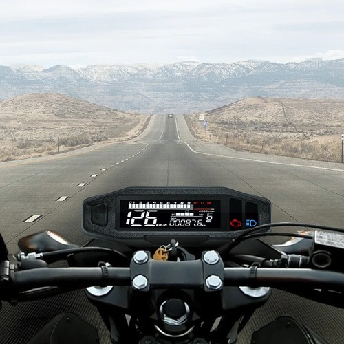 Motorcycle Mini Meter Speedometer LCD Digital Odomete Digital Dashboard Gauge - Picture 11 of 11