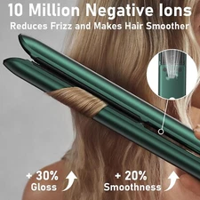 OHJUMP T6 Curling Iron and Hair Straightener Ionic Ceramic Flat Iron