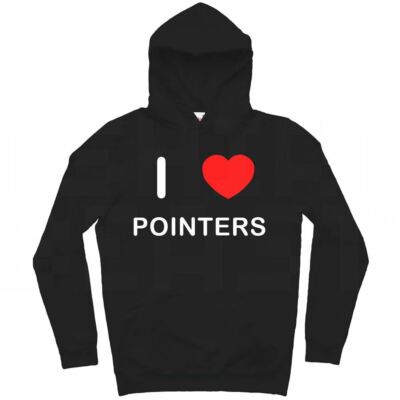 Pointers I Love Hoodie Pullover Erwachsene Langarm