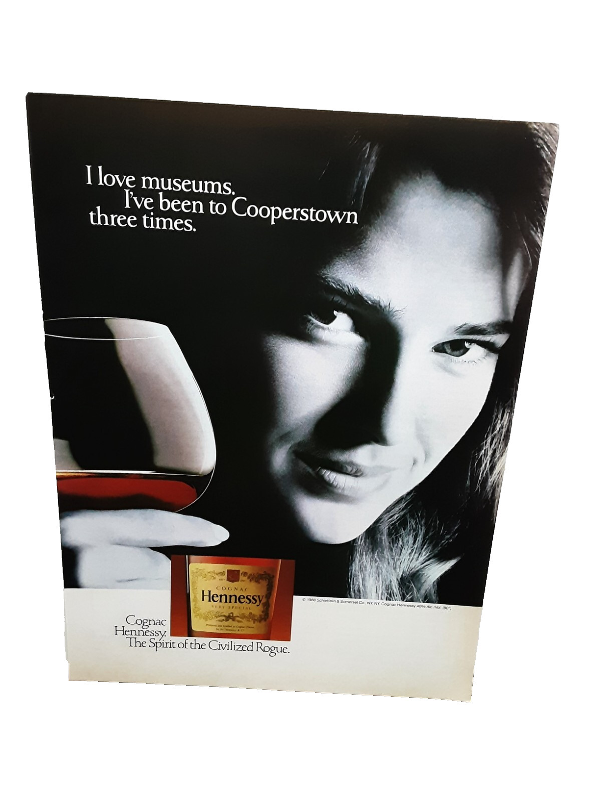 1989 Hennessy Cognac I Love Museums Been To Cooperstown Print Ad Original 80s